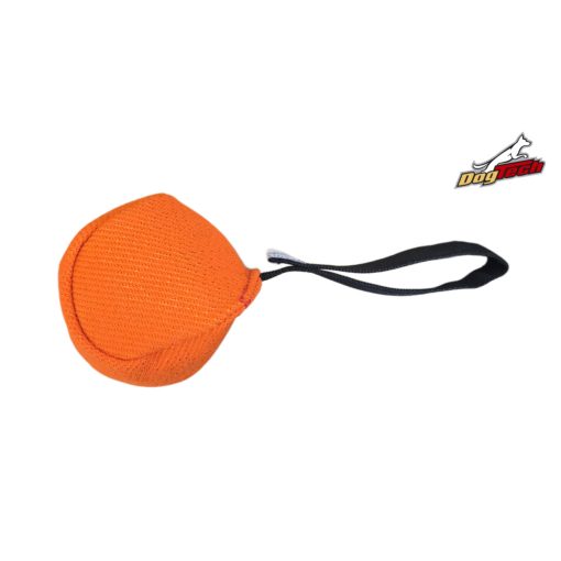 Dogtech 10 cm-es francia labda füllel - narancs