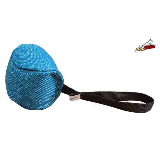 Dogtech 10 cm-es francia labda füllel - világoskék