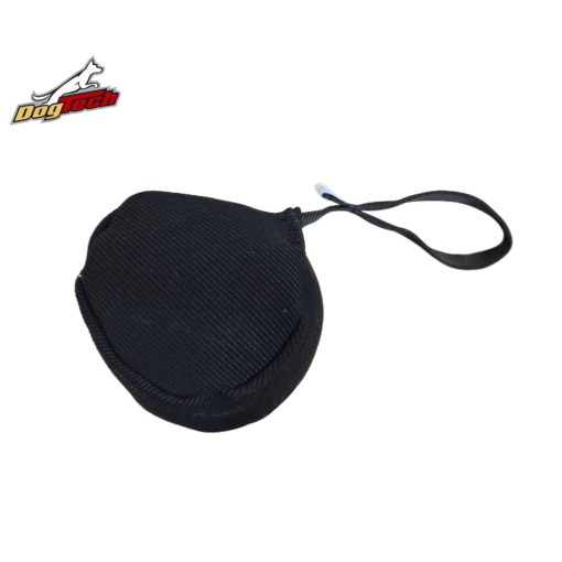 Dogtech 14 cm-es francia labda füllel - fekete