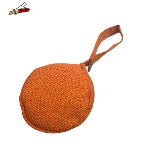 Dogtech 14 cm-es francia labda füllel - narancs