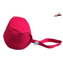 Dogtech 14 cm-es francia labda füllel - piros