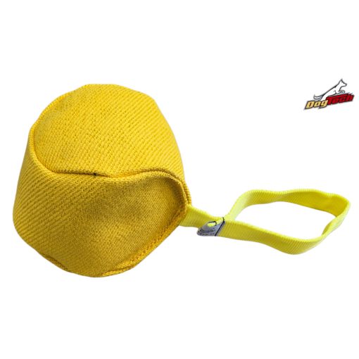 Dogtech 14 cm-es francia labda füllel - citrom