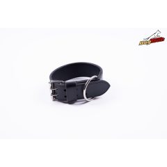 Dogtech Fekete nyakörv Dupla bőrből 50mm X 750mm Króm