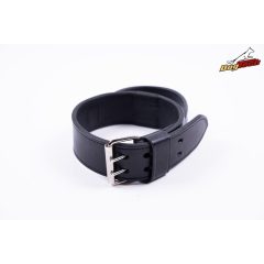  Dogtech Fekete Extra Bőr nyakörv füllel 50mm X 550mm