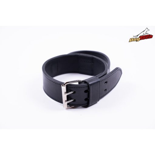  Dogtech Fekete Extra Bőr nyakörv füllel 50mm X 550mm