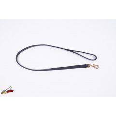   Extra bőr póráz fekete 18 mm x 1200 mm füllel / réz karabínerrel