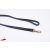   Extra bőr póráz fekete 18 mm x 1400 mm füllel/ réz karabínerrel