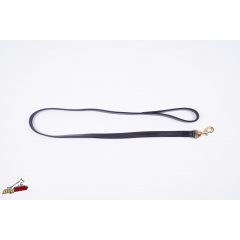   Extra bőr póráz fekete 20 mm x 1400 mm füllel/ réz karabínerrel