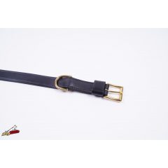 szimpla bőr 25 mm x 550 mm nyakörv, rézzel