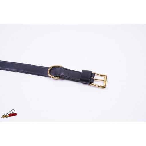 szimpla bőr 25 mm x 550 mm nyakörv, rézzel