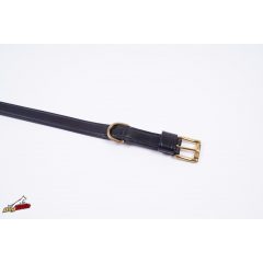 szimpla bőr 25 mm x 650 mm nyakörv, rézzel