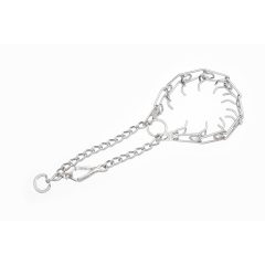   Sprenger króm kiképző nyakörv 58 cm 3 mm ollós karabinerrel - vékony 