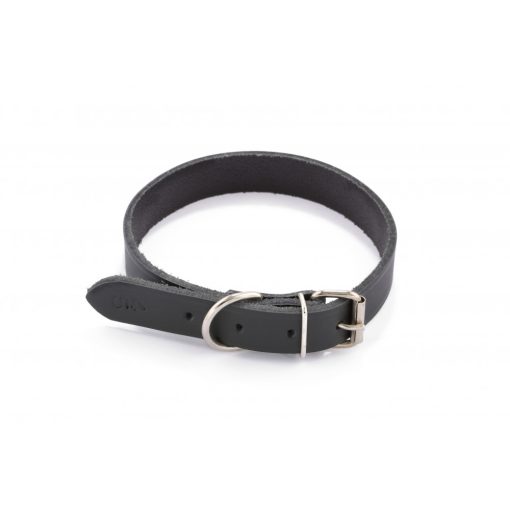 Dogtech fekete bőrnyakörv 16 mm 450 mm
