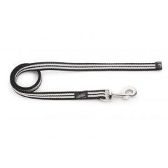   Dogtech fül nélküli 120 cm fekete gumis póráz / normál karabiner