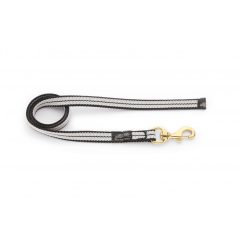   Dogtech fül nélküli 120 cm fekete gumis póráz / réz karabiner